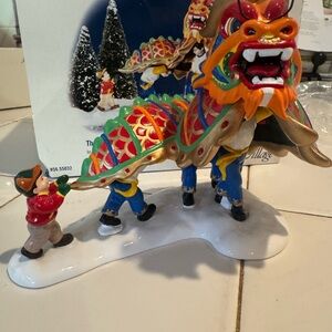 Dept 56 Snow Village 1999 The Dragon  Parade Rare Retired Chinese New Yeat 55032